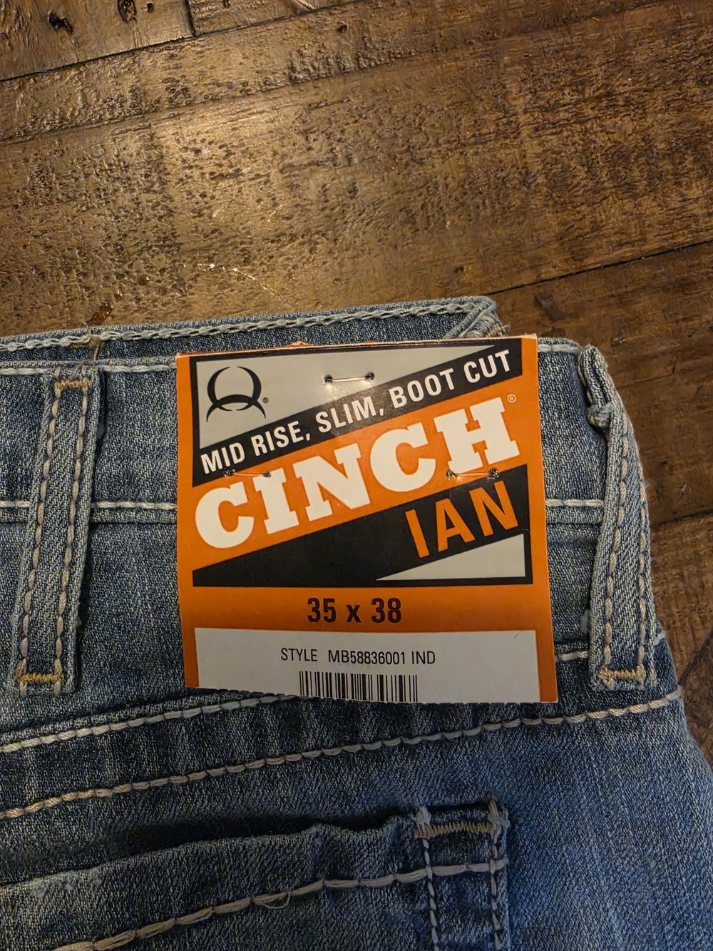 Cinch Ian Mid Rise Slim Bootcut Jeans - Light Blue